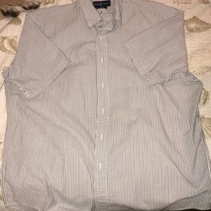 Ralph Lauren polo button up vertical striped shirt